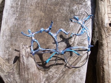 Sculpture intitulée "danseurs de lune   1" par Anne-Frédérique Ferret, Œuvre d'art originale, Verre