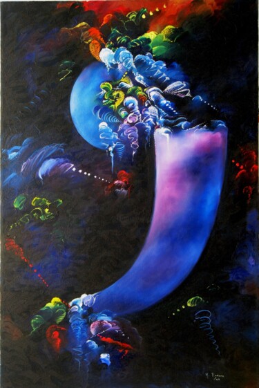Painting titled "Elixir" by Maria Cristina Romero D., Original Artwork, Oil