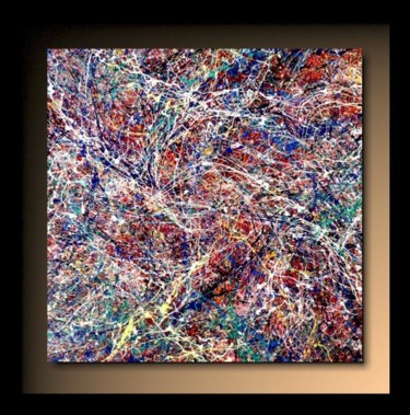 「Abstraction P161」というタイトルの絵画 Tehosによって, オリジナルのアートワーク, オイル