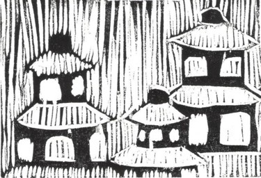 Arte digital titulada "Pagoda" por Marcela Reyes, Obra de arte original