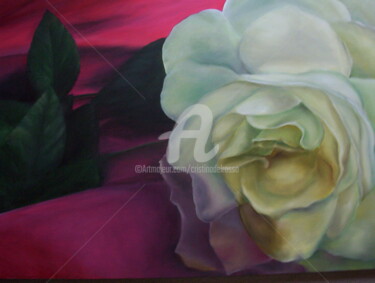 El secreto de la rosa (The secret of the Rose) Pintura titulada "El secreto de la ro…" por Cristina Del Rosso, Obra de arte original, Oleo