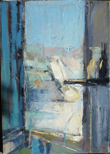 LA PORTE I Peinture intitulée "LA PORTE I" par Michel Moskovtchenko, Œuvre d'art originale, Huile