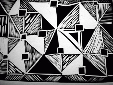 Arte digital titulada "Cara de geometría" por Marcela Reyes, Obra de arte original