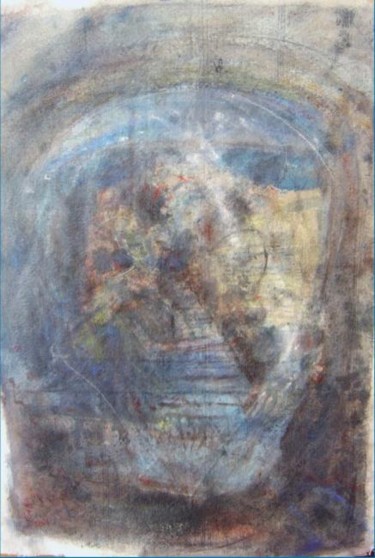 Túnel azul Pintura titulada "Túnel azul" por Edna Cantoral Acosta, Obra de arte original