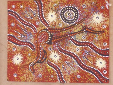 Painting titled "Malu Red Kangaroo" by Justin Ronberg, Original Artwork