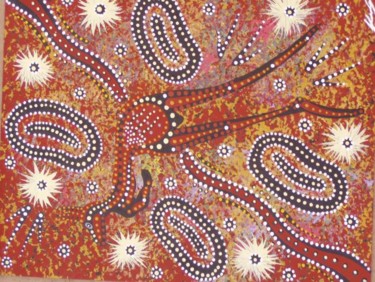 Painting titled "Malu Red Kangaroo" by Justin Ronberg, Original Artwork