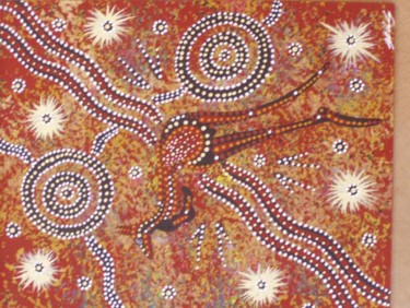 Painting titled "Malu Red Kangaroo" by Justin Ronberg, Original Artwork