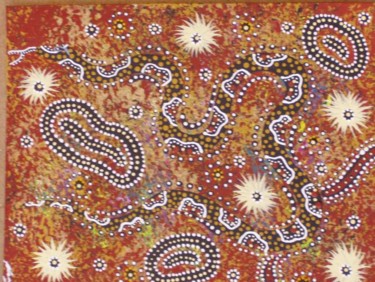 Painting titled "Snake & waterhole" by Justin Ronberg, Original Artwork