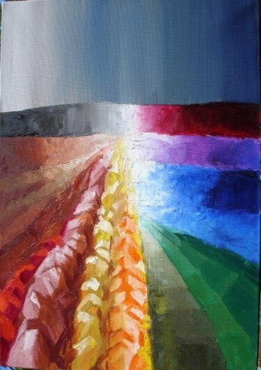 Schilderij getiteld "LABOUR IX" door Michel Moskovtchenko, Origineel Kunstwerk, Olie