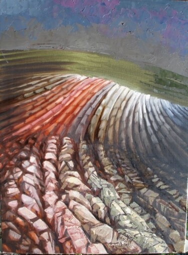 Schilderij getiteld "LABOUR II" door Michel Moskovtchenko, Origineel Kunstwerk, Olie