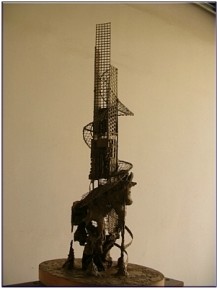 Pittura intitolato "Torre di babele XXI…" da Walter Togni, Opera d'arte originale