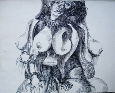 Tekening getiteld "1969 L'ORIENTALE" door Michel Moskovtchenko, Origineel Kunstwerk, Anders