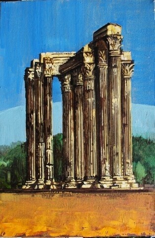 Peinture intitulée "EXPO BRUSSELS 2007…" par Michel Moskovtchenko, Œuvre d'art originale, Huile
