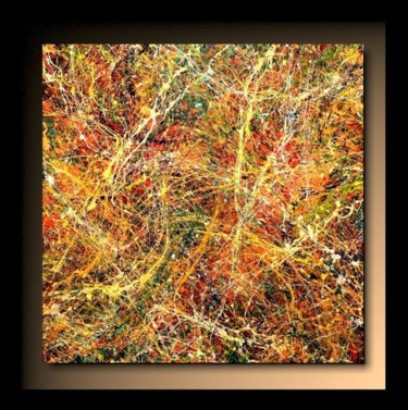「Abstraction P162」というタイトルの絵画 Tehosによって, オリジナルのアートワーク, オイル