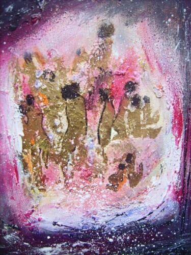 Painting titled "Bain froid" by Bruno Briatte, Original Artwork, Oil
