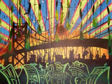 Pintura titulada "Party Time" por Joshua Staples, Obra de arte original