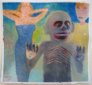 Pintura intitulada "Who Decides?" por Linda Rosenfield, Obras de arte originais