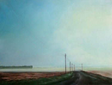 Peinture intitulée "On the road" par Lydie Le Gléhuir, Œuvre d'art originale, Huile Monté sur Châssis en bois
