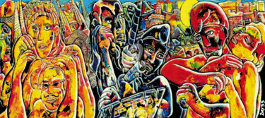 Arts numériques intitulée "CATALANITAT #2nyss" par Denis Michel (2nyss), Œuvre d'art originale, Peinture numérique