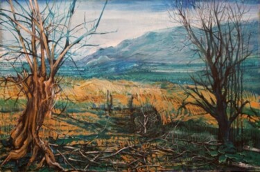 VOYAGE EN TRANSYLVANIE SIBIU 2006 Painting titled "VOYAGE EN TRANSYLVA…" by Michel Moskovtchenko, Original Artwork, Oil