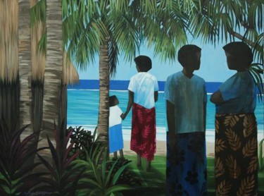 Painting titled "Talanoa - Fiji Isla…" by Penelope Casey, Original Artwork