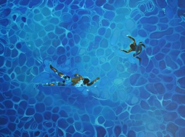Painting titled "We swim because we…" by Penelope Casey, Original Artwork