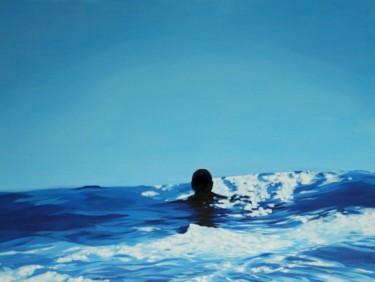 Painting titled "Open Water" by Penelope Casey, Original Artwork