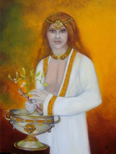Peinture intitulée "DIANCECHT" par Alix, Œuvre d'art originale, Huile