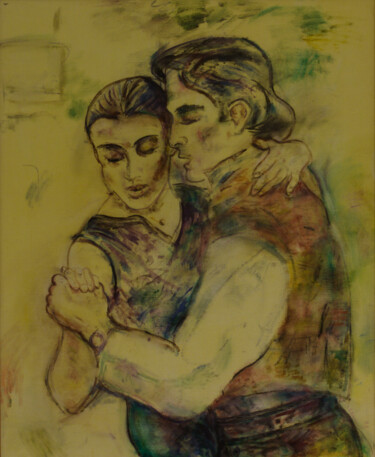 Yellow Tango- Huile sur Toile 绘画 标题为“Yellow Tango- Huile…” 由Robert Gibson, 原创艺术品, 油