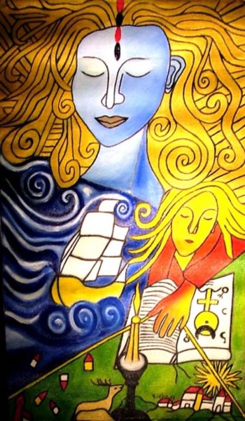 Painting titled "Anima Mundi" by Georg Kiehn, Original Artwork