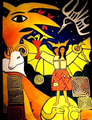 Painting titled "The Alchemy of Life" by Georg Kiehn, Original Artwork