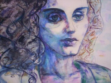 Peinture intitulée "Blue" par Robert Gibson, Œuvre d'art originale, Huile