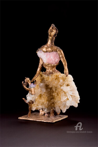 Sculpture intitulée "Mère et enfant dans…" par Elisabeth Brainos, Œuvre d'art originale, Bronze