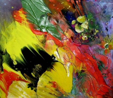 Painting titled "Blossoming River" by Miki De Goodaboom, Original Artwork, Oil