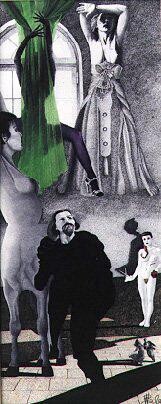 绘画 标题为“Les hirondelles fon…” 由Dominique Boucher, 原创艺术品, 圆珠笔 安装在纸板上