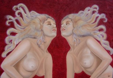 Peinture intitulée "ALTER EGO" par Alix, Œuvre d'art originale, Huile