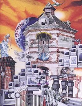 绘画 标题为“En ce temps là non…” 由Dominique Boucher, 原创艺术品, 圆珠笔 安装在纸板上