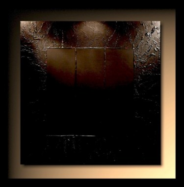 Peinture intitulée "Black Matrix 25" par Tehos, Œuvre d'art originale, Huile