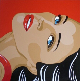 Peinture intitulée "Divine idylle" par Ann'Soco, Œuvre d'art originale