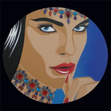 Peinture intitulée "Mystère indien" par Ann'Soco, Œuvre d'art originale