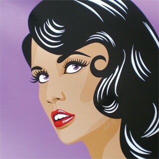 Peinture intitulée "Sateene" par Ann'Soco, Œuvre d'art originale, Acrylique