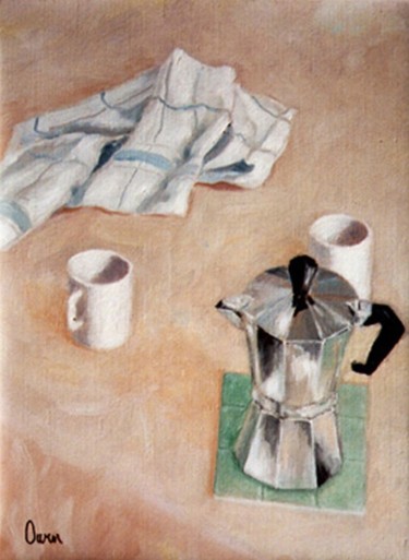 Painting titled "Italian Coffee" by Bradley Owen, Original Artwork