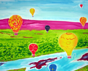 Balloons Peinture intitulée "Balloons" par Aurelio Nicolazzo, Œuvre d'art originale, Huile