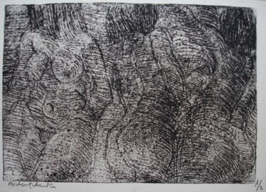 Printmaking titled "LES TROIS GRACES II" by Michel Moskovtchenko, Original Artwork, Etching