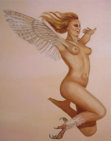 Peinture intitulée "La métamorphose de…" par Alix, Œuvre d'art originale, Huile