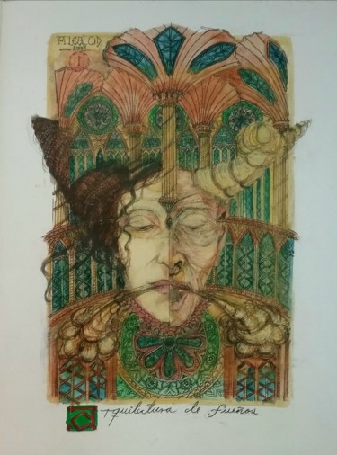 Drawing titled "Arquitectura de sue…" by Alexander Leal Cid, Original Artwork