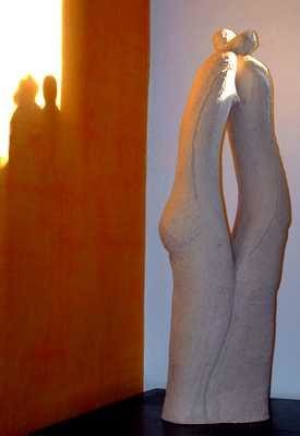 Sculpture intitulée "Le couple" par Béatrice Deridiaux, Œuvre d'art originale