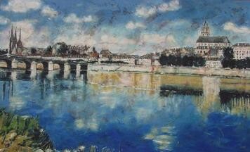 Painting titled "Blois" by Barbara Piatti, Original Artwork, Oil