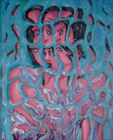 Peinture intitulée "L'amante" par Paolo Avanzi, Œuvre d'art originale, Acrylique