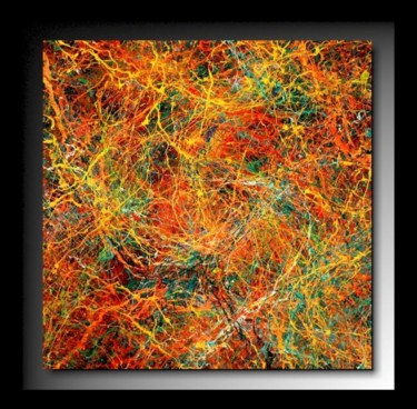 「Abstraction P178」というタイトルの絵画 Tehosによって, オリジナルのアートワーク, オイル